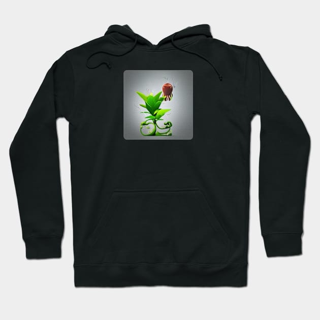 A.I. Generated Alien Plant with Pollinator Hoodie by Eugene and Jonnie Tee's